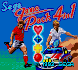 Sega Game Pack 4 in 1 title screen for Sega Game Gear